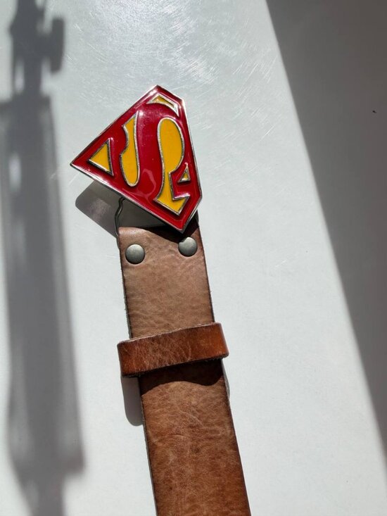 Fossil Vintage Leather Belt – Size ~36–38 – Distressed Finish - Picture 6 of 11